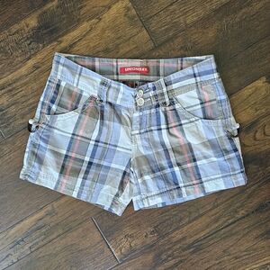 Unionbay Plaid Lowrise Short Shorts Size 1